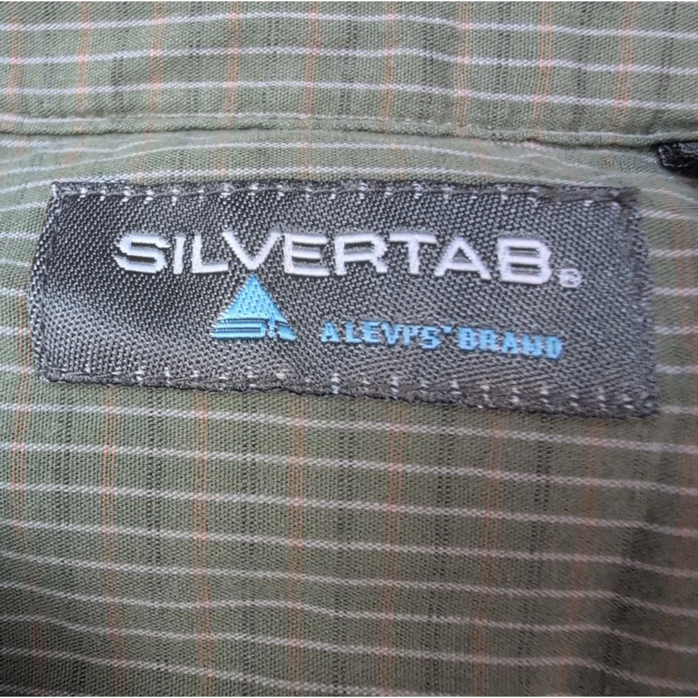 Vintage Levi's Silvertab Shirt Mens L Green Check Preppy Casual Button Up Y2K